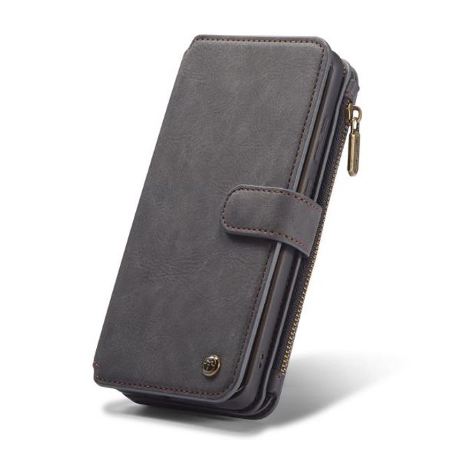 Caseme - Samsung Galaxy S20 Ultra Handy Hülle - Leder Etui mit abnehmbarer Plastik Hülle - schwarz