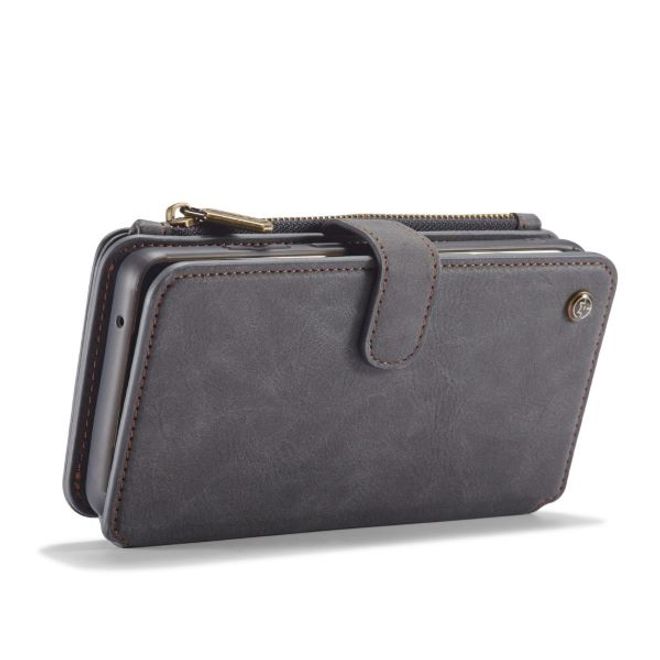 Caseme - Samsung Galaxy S20 Ultra Handy Hülle - Leder Etui mit abnehmbarer Plastik Hülle - schwarz