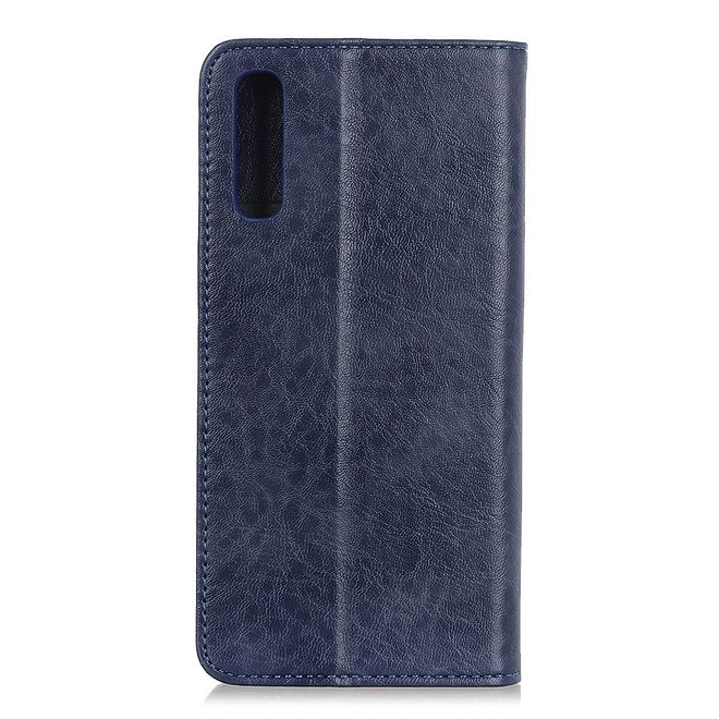 Sony Xperia L4 Handy Hülle - Crazy Horse V Leder Bookcover Series - blau