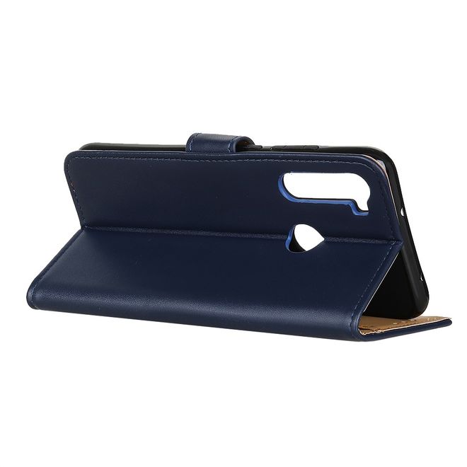 Motorola Moto G8 Power Handy Hülle - Classic II Leder Bookcover Series - blau