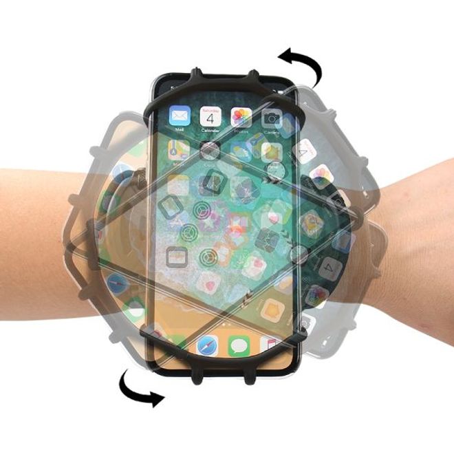 Devia - Universal Sport Armband fürs Handgelenk (4 - 6.5" Smartphone) - 360 Grad Drehbar - schwarz
