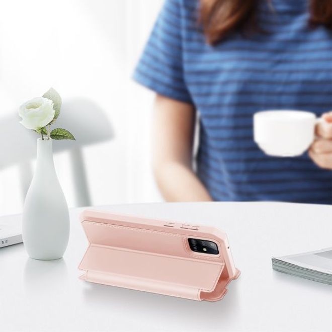 Dux Ducis - Samsung Galaxy A51 5G Hülle - Robustes Handy Bookcover - Skin X Series - pink