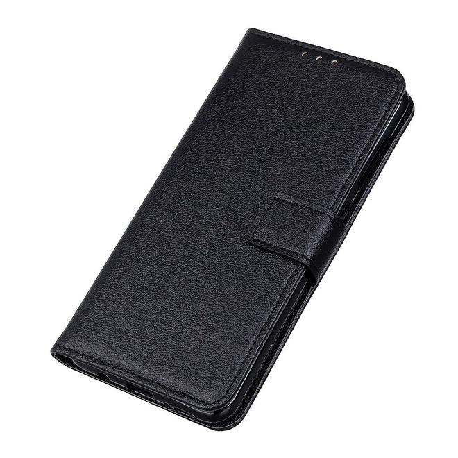 Motorola Moto G Pro Handy Hülle - Litchi Leder Bookcover II Series - schwarz