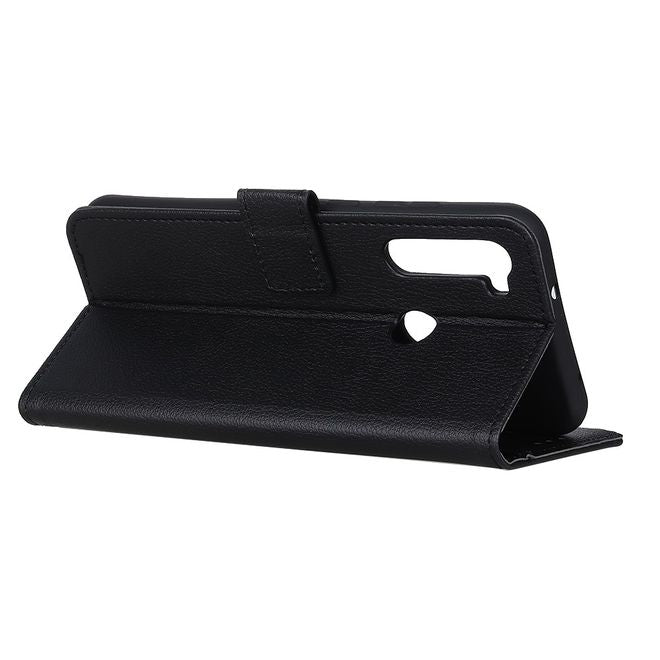 Motorola Moto G Pro Handy Hülle - Litchi Leder Bookcover II Series - schwarz