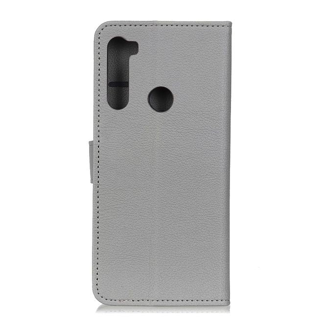Motorola Moto G Pro Handy Hülle - Litchi Leder Bookcover II Series - grau