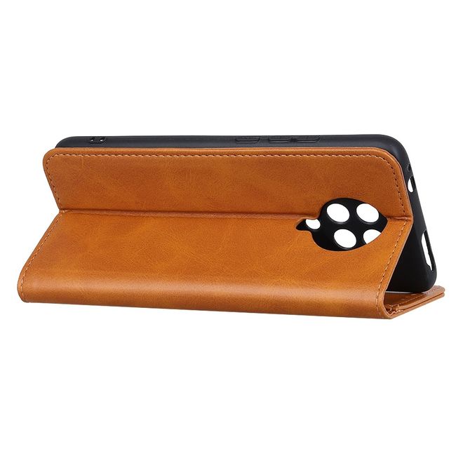 Xiaomi Poco F2 Pro Handy Hülle - Classic V Leder Bookcover Series - braun