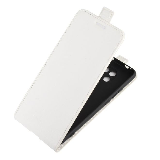 Xiaomi Poco F2 Pro Handyhülle - Crazy Horse Leder Flipcase - vertikal - weiss