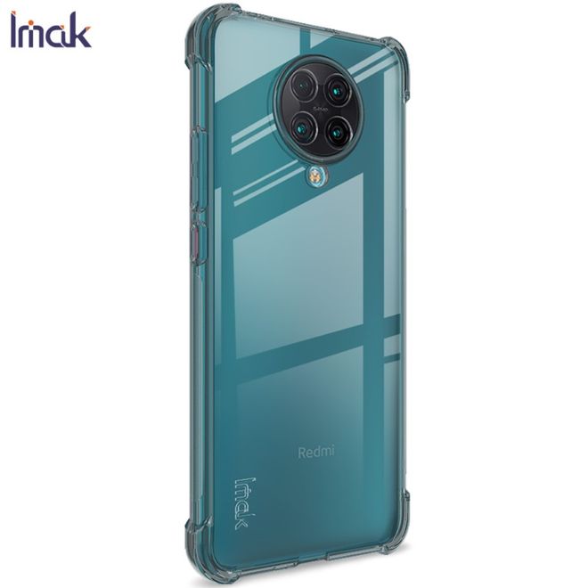 Imak - Xiaomi Poco F2 Pro Hülle - Robustes Softcase aus TPU - inkl. Schutzfolie - transparent/schwarz