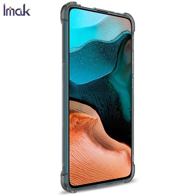 Imak - Xiaomi Poco F2 Pro Hülle - Robustes Softcase aus TPU - inkl. Schutzfolie - transparent/schwarz
