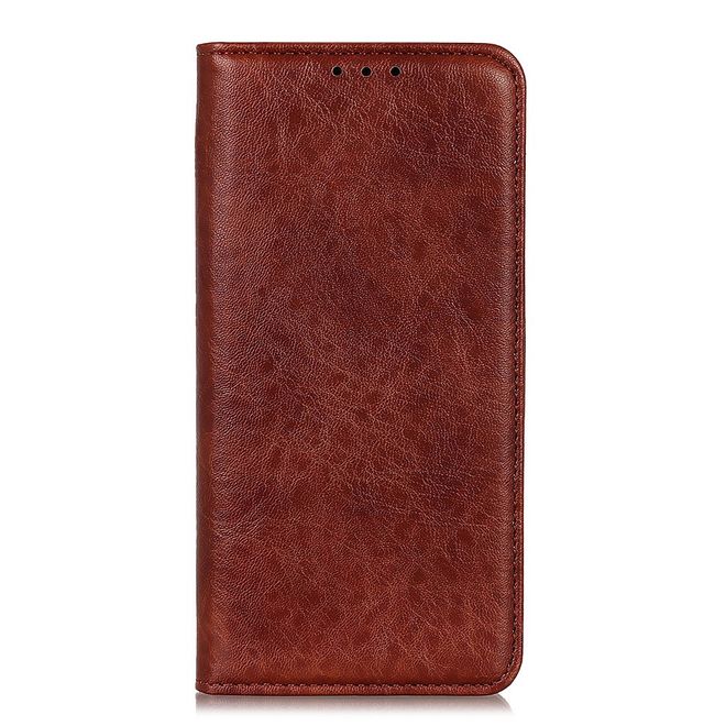 Xiaomi Redmi Note 9 Handy Hülle - Crazy Horse V Leder Bookcover Series - braun