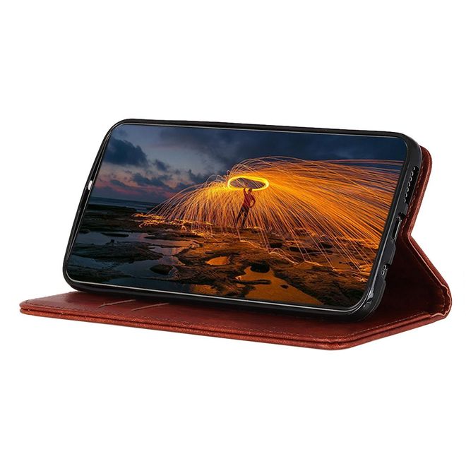 Xiaomi Redmi Note 9 Handy Hülle - Crazy Horse V Leder Bookcover Series - braun
