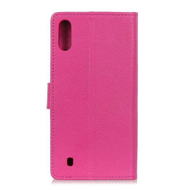 ZTE Blade A7 (2020) Handy Hülle - Litchi Leder Bookcover Series - rosa
