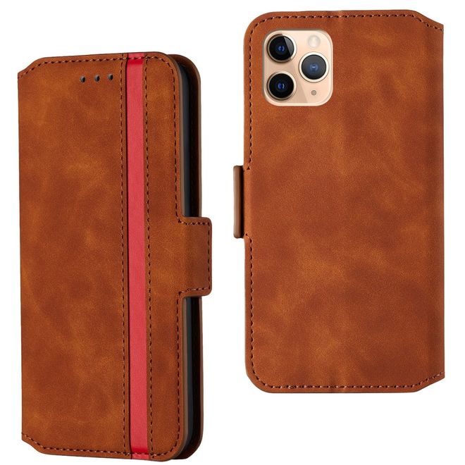 Étui pour iPhone 11 Pro - Couverture en cuir vintage - Marron