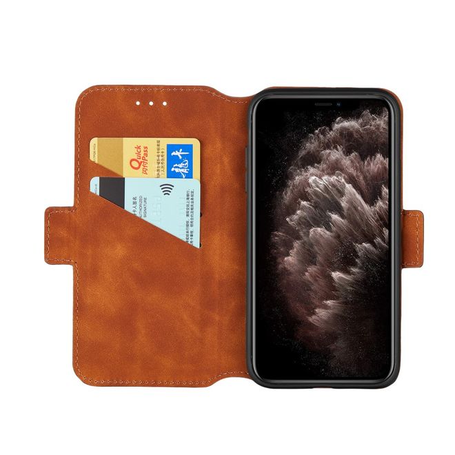 Étui pour iPhone 11 Pro - Couverture en cuir vintage - Marron