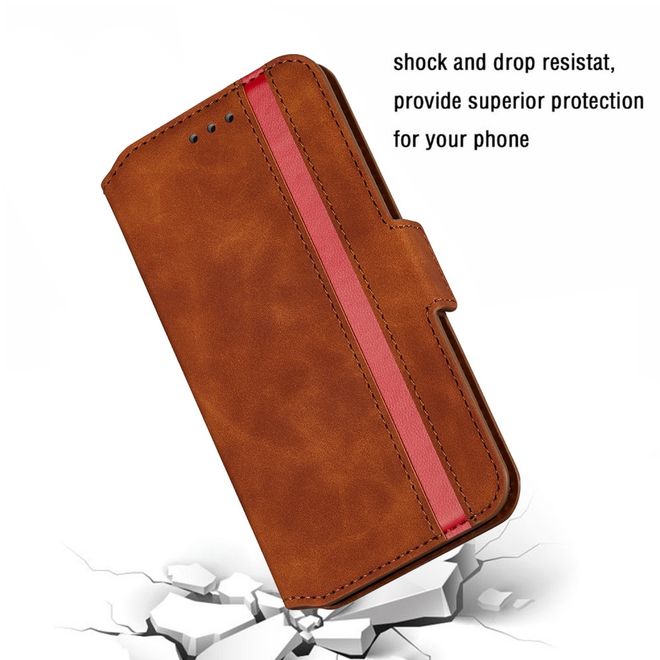 Étui pour iPhone 11 Pro - Couverture en cuir vintage - Marron