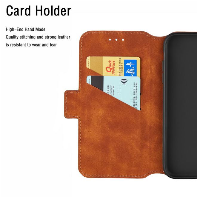 Étui pour iPhone 11 Pro - Couverture en cuir vintage - Marron