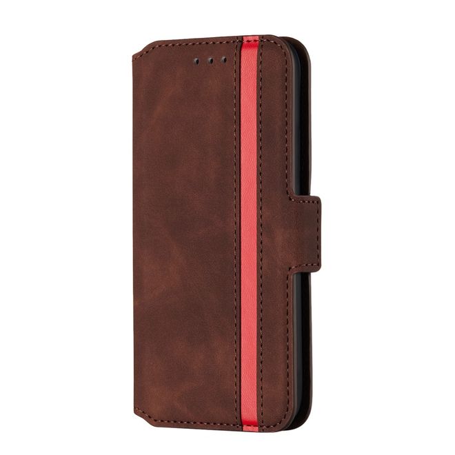 iPhone 11 Pro Handy Hülle - Vintage Leder Bookcover - kaffeefarben