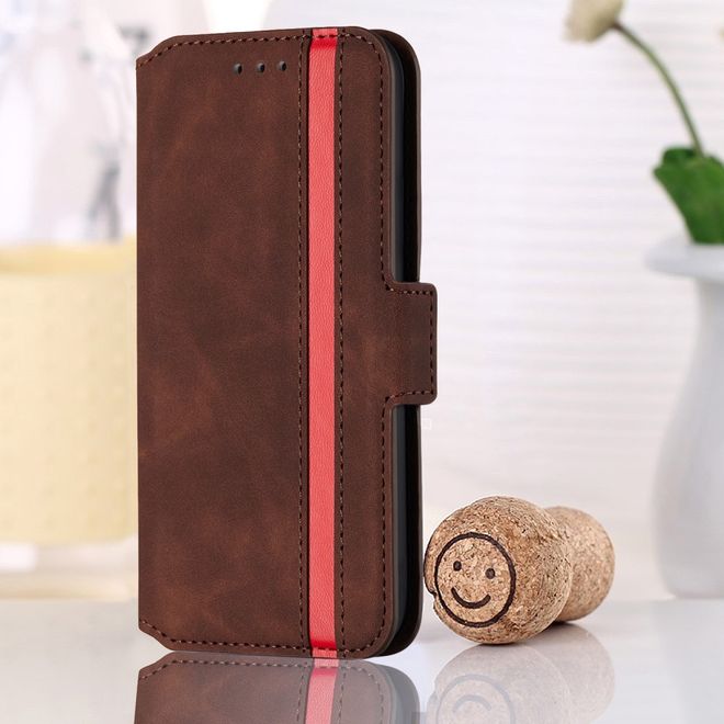 iPhone 11 Pro Handy Hülle - Vintage Leder Bookcover - kaffeefarben