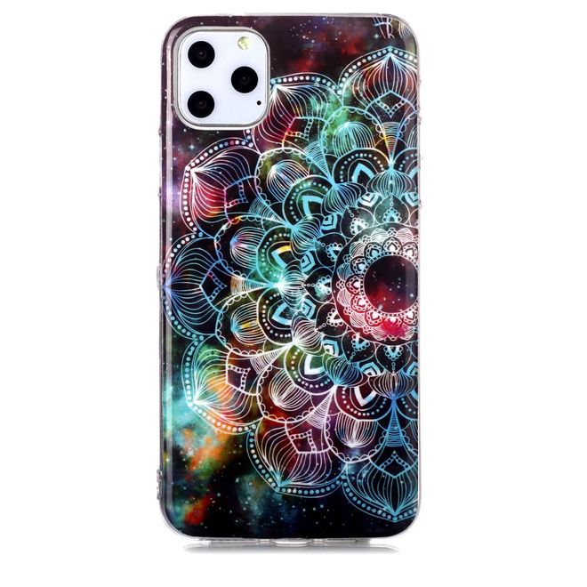 iPhone 11 Pro Max Hülle - TPU Softcase - fluoreszierend - Mandala Blume