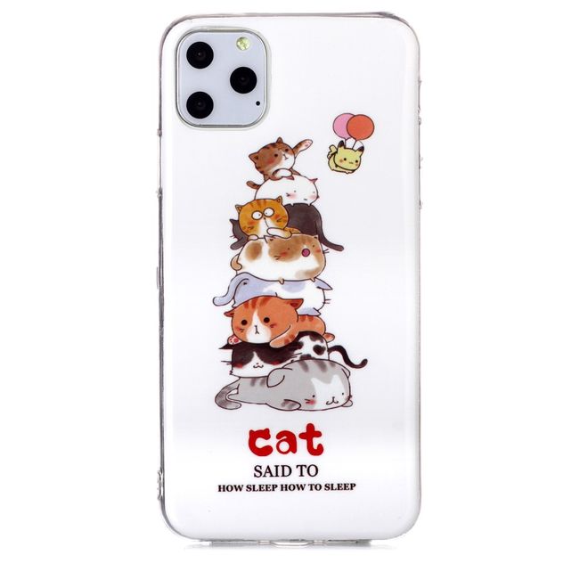 Coque pour iPhone 11 Pro Max - Coque souple en TPU - Fluorescente - Chats
