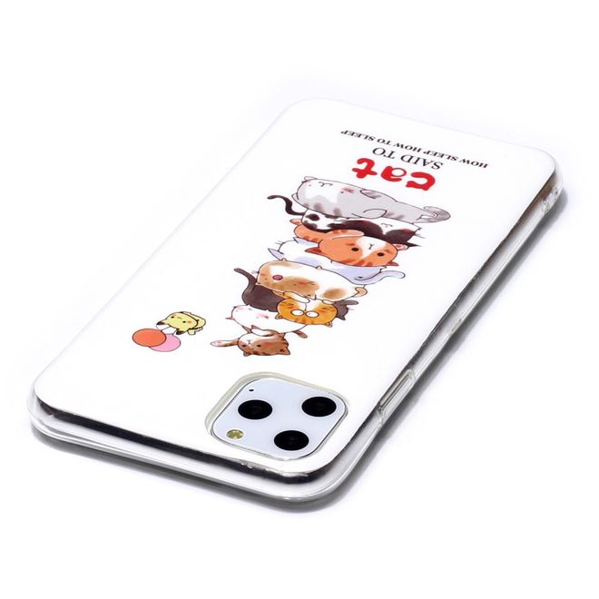 Coque pour iPhone 11 Pro Max - Coque souple en TPU - Fluorescente - Chats
