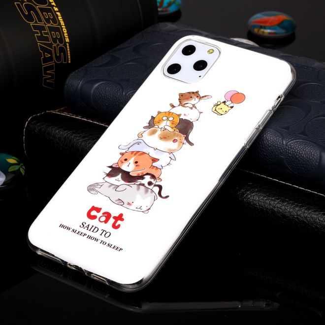 Coque pour iPhone 11 Pro Max - Coque souple en TPU - Fluorescente - Chats