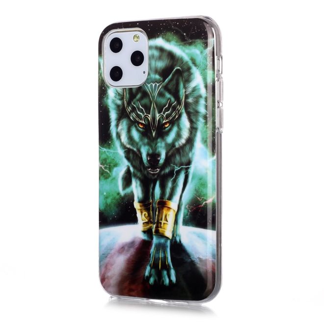 Coque pour iPhone 11 Pro - TPU souple - Fluorescente - Loup