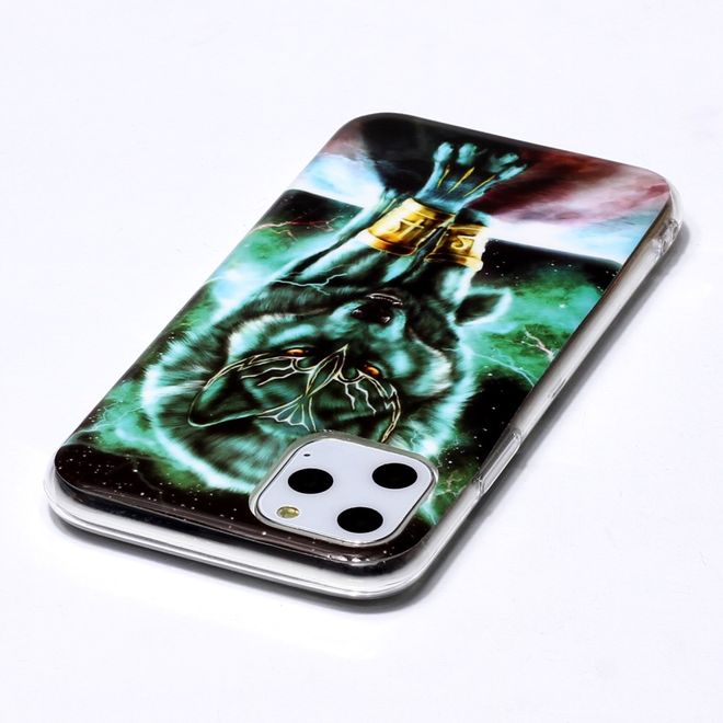 Coque pour iPhone 11 Pro - TPU souple - Fluorescente - Loup