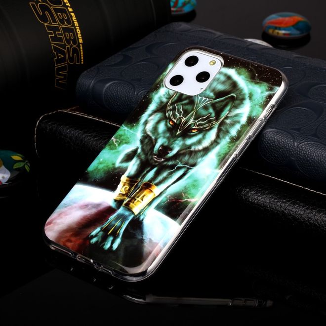 Coque pour iPhone 11 Pro - TPU souple - Fluorescente - Loup