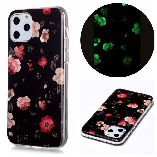 iPhone 11 Pro Case - TPU Softcase - Fluorescent - Flower