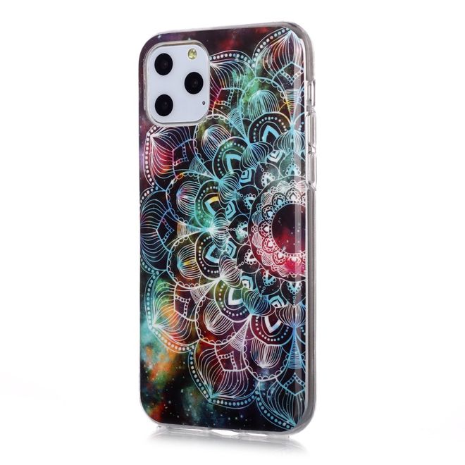 iPhone 11 Pro Hülle - TPU Softcase - fluoreszierend - Mandala Blume