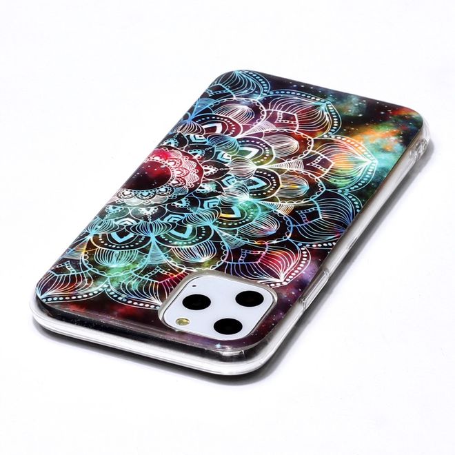 iPhone 11 Pro Hülle - TPU Softcase - fluoreszierend - Mandala Blume