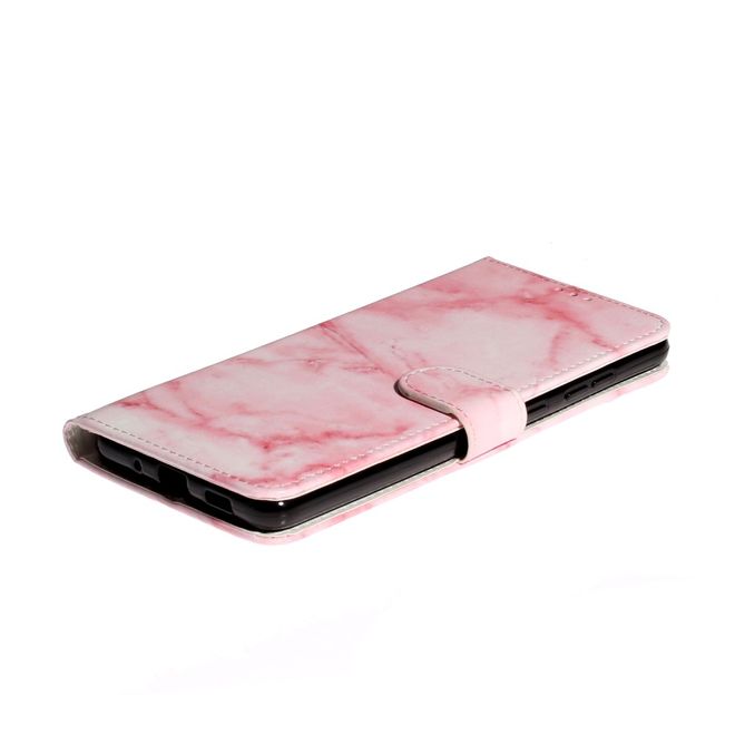 Samsung Galaxy S20 Ultra Handy Hülle - Leder Bookcover Image Series - pink Marmor