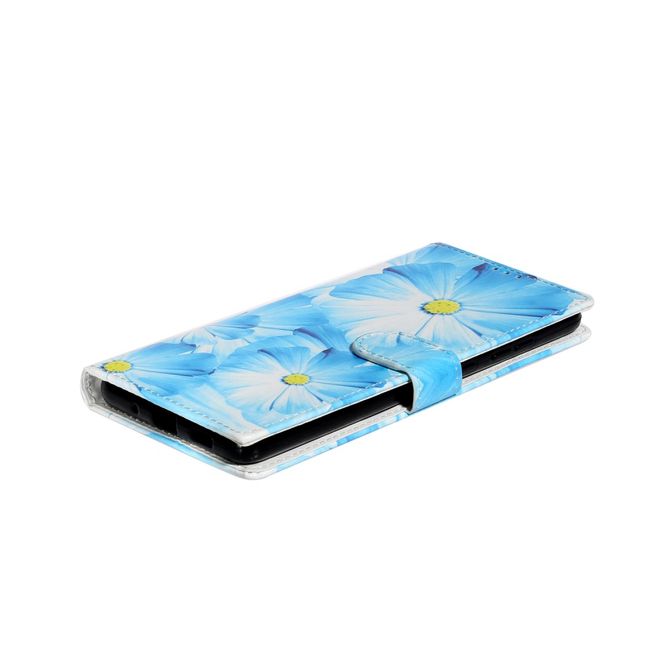 Samsung Galaxy S20 Ultra Handy Hülle - Leder Bookcover Image Series - blaue Blumen