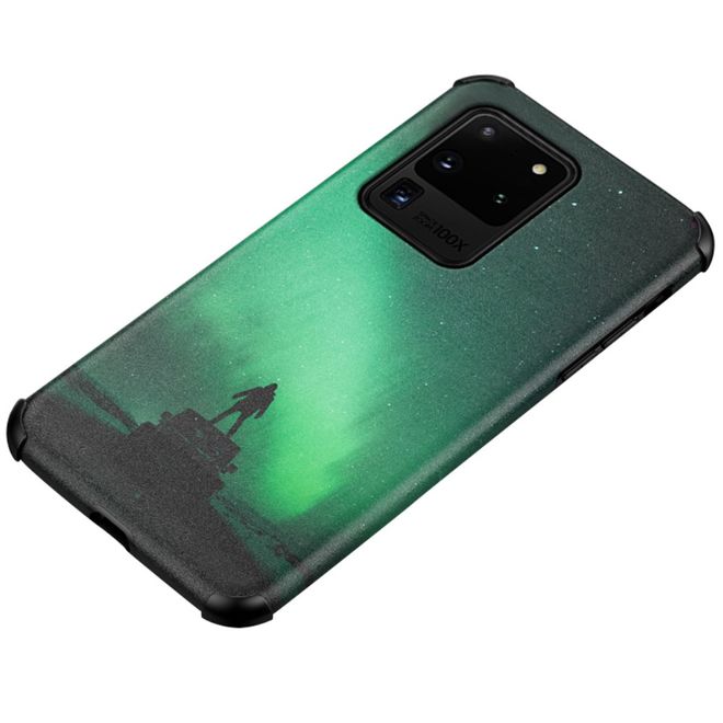 Samsung Galaxy S20 Ultra Hülle - TPU Softcase mit Seidentextur - Aurora