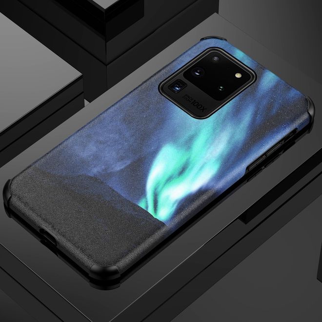 Samsung Galaxy S20 Ultra Hülle - TPU Softcase mit Seidentextur - Nordlicht