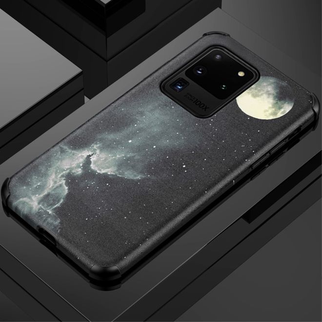 Samsung Galaxy S20 Ultra Hülle - TPU Softcase mit Seidentextur - Mond