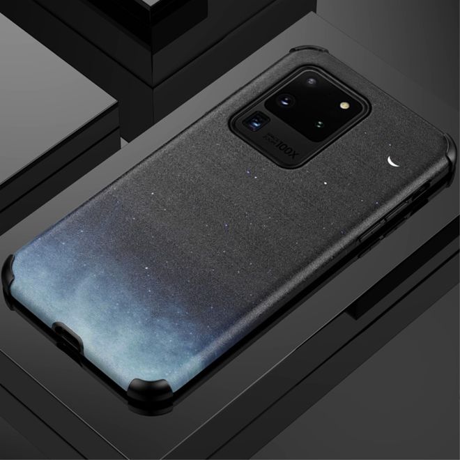 Samsung Galaxy S20 Ultra Hülle - TPU Softcase mit Seidentextur - klare Nacht