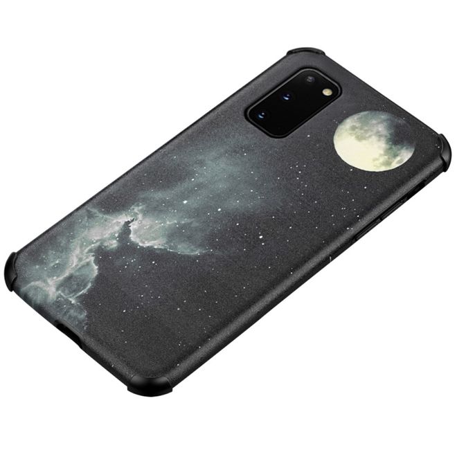 Samsung Galaxy S20 Hülle - TPU Softcase mit Seidentextur - Mond