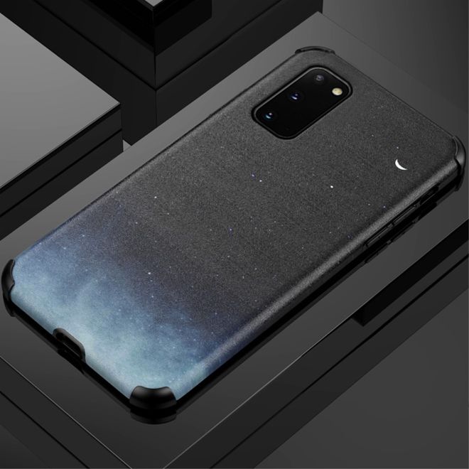 Samsung Galaxy S20 Hülle - TPU Softcase mit Seidentextur - klare Nacht