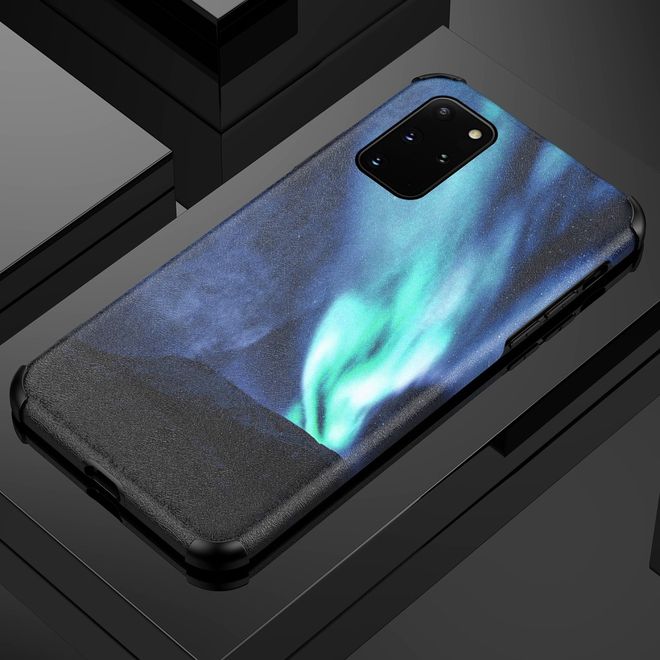 Samsung Galaxy S20+ Hülle - TPU Softcase mit Seidentextur - Nordlicht
