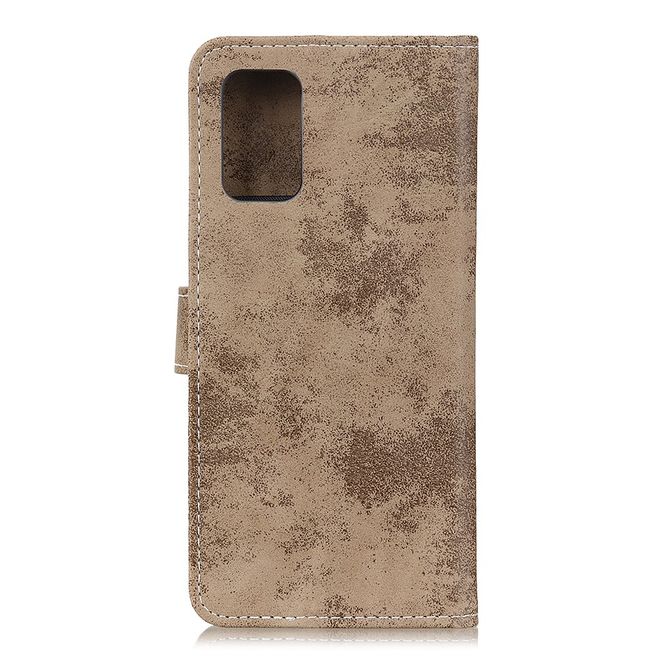 Samsung Galaxy Note 20 Handyhülle - Vintage Leder Bookcover Series - khakifarben