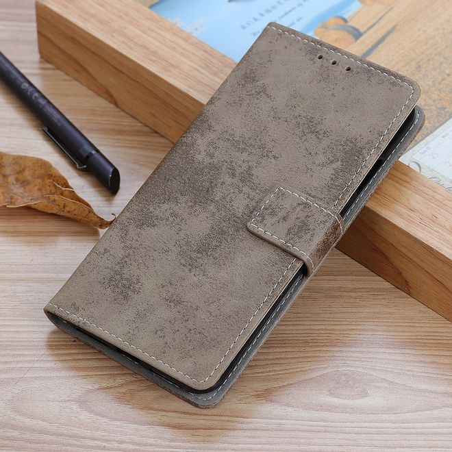 Samsung Galaxy Note 20 Handyhülle - Vintage Leder Bookcover Series - khakifarben