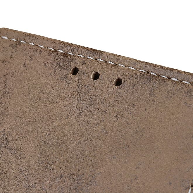 Samsung Galaxy Note 20 Handyhülle - Vintage Leder Bookcover Series - khakifarben