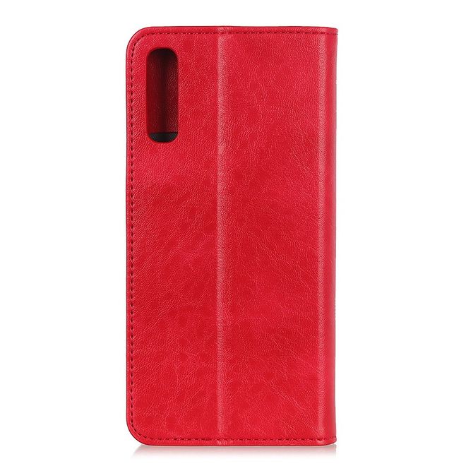 LG Velvet Handy Hülle - Crazy Horse V Leder Bookcover Series - rot