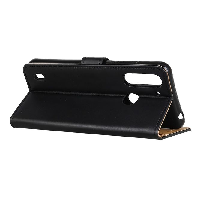 Motorola Moto G8 Power Lite Handy Hülle - Classic II Leder Bookcover Series - schwarz