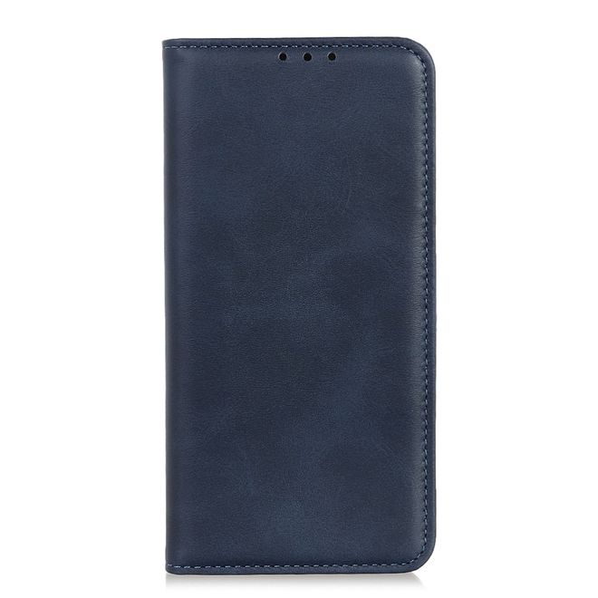 Motorola Moto G8 Power Lite Handy Hülle - Classic V Leder Bookcover Series - blau