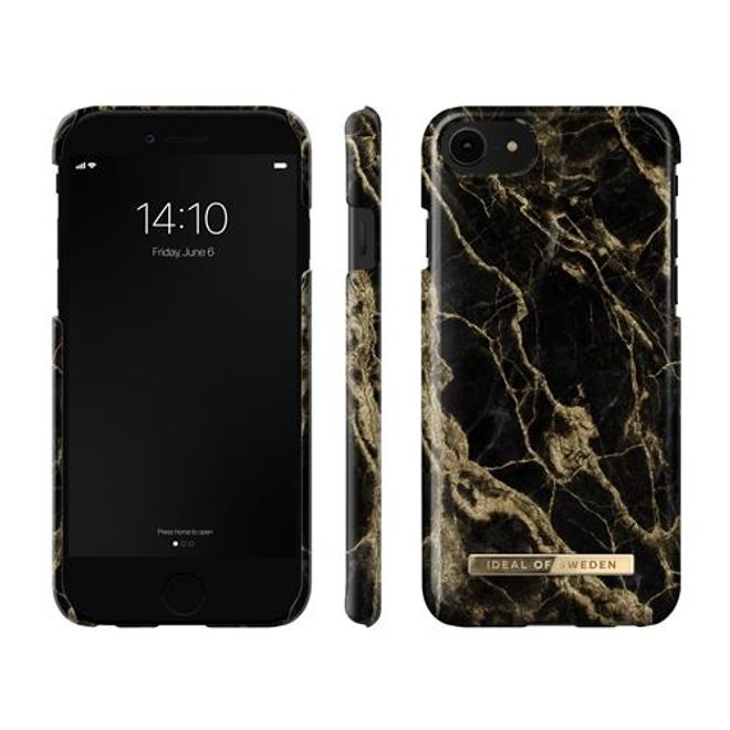 iDeal of Sweden - iPhone SE (2022) / SE (2020) / 8 / 7 / 6S / 6 Hülle - Printed Case - Golden Smoke Marble