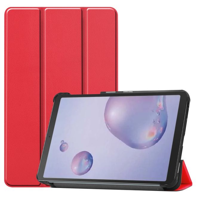 Samsung Galaxy Tab A 8.4 (2020) Hülle - Dreifach faltbares Leder Case - rot
