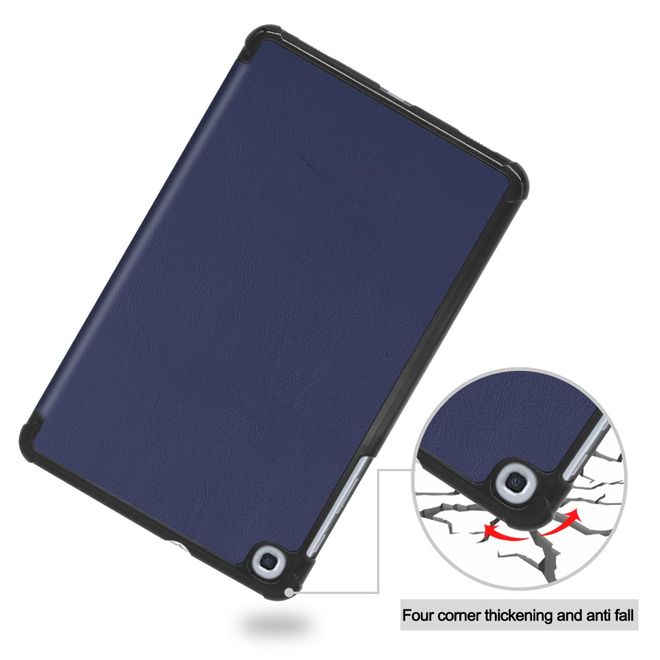 Samsung Galaxy Tab A 8.4 (2020) Hülle - Dreifach faltbares Leder Case - dunkelblau